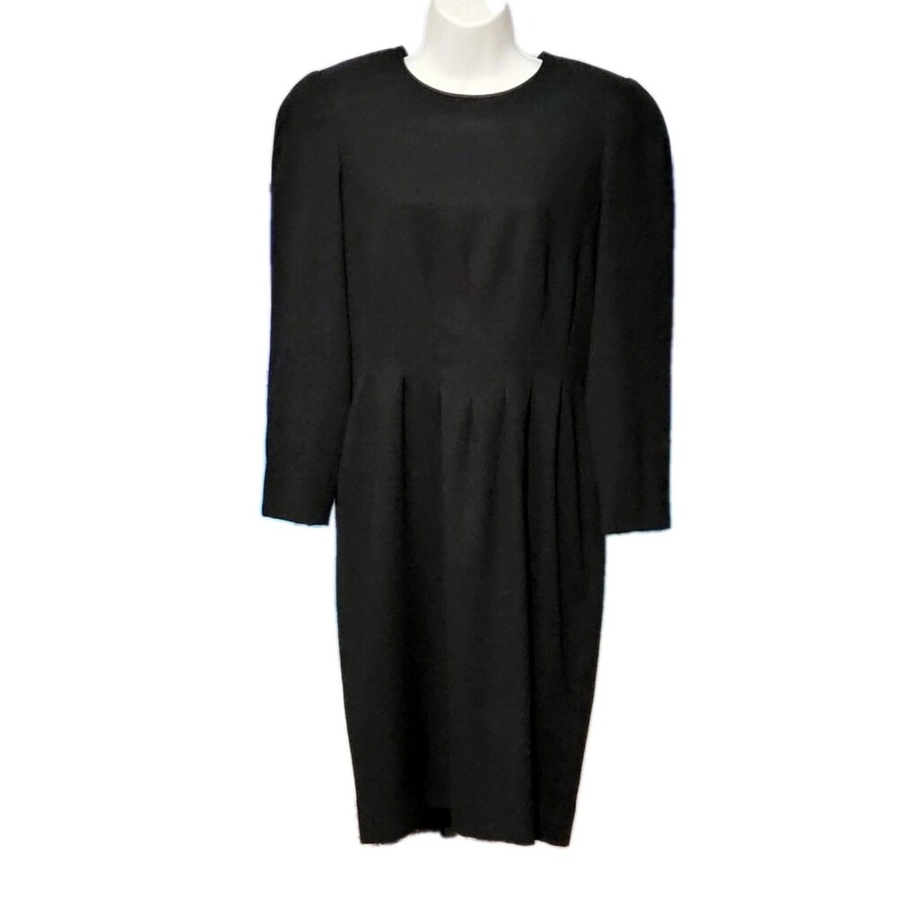 Jacqueline Ferrar Women's Dress Black Sz 8 Grunge Midi Fall Winter Vintage 90’s